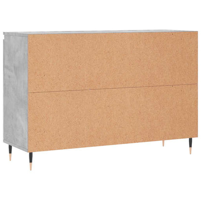 Credenza Grigio Cemento 101,5x35x70 cm in Legno Multistrato
