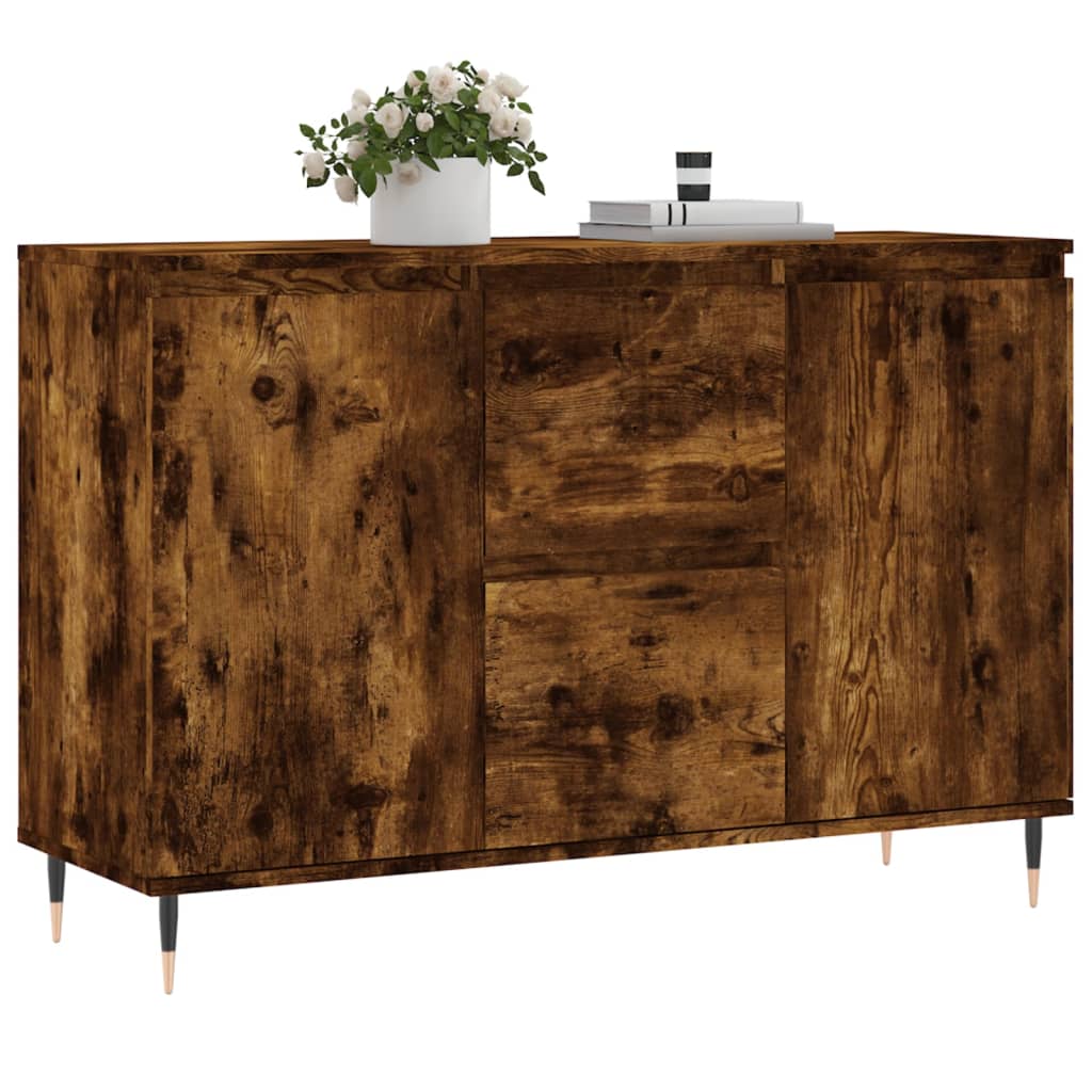 Credenza Rovere Fumo 101,5x35x70 cm in Legno Multistrato - homemem39