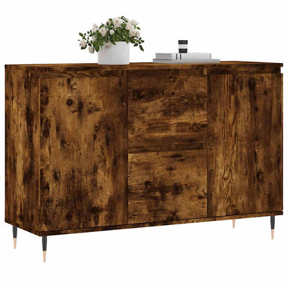 Credenza Rovere Fumo 101,5x35x70 cm in Legno Multistrato