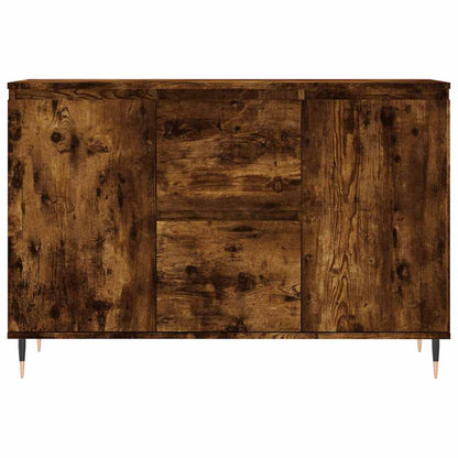 Credenza Rovere Fumo 101,5x35x70 cm in Legno Multistrato