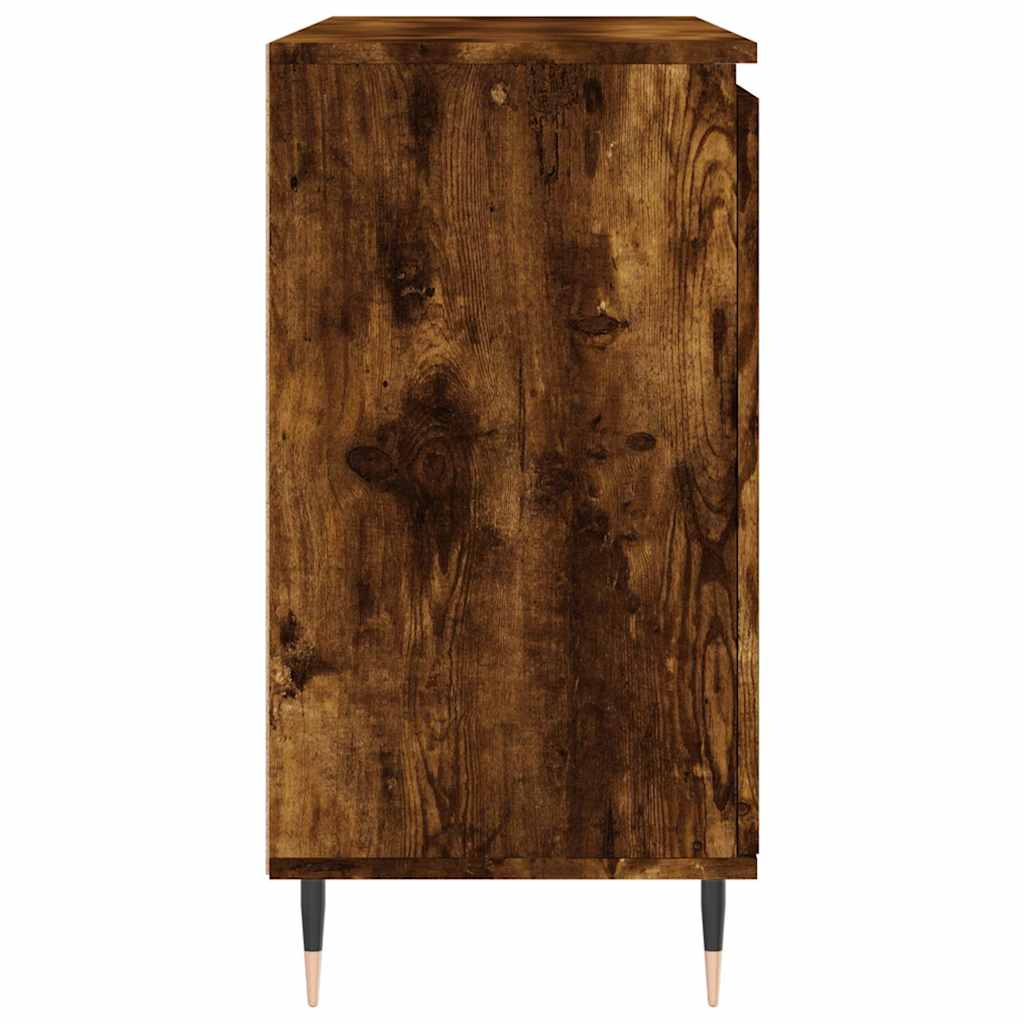 Credenza Rovere Fumo 101,5x35x70 cm in Legno Multistrato