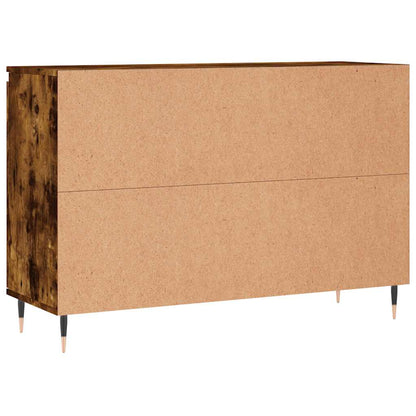 Credenza Rovere Fumo 101,5x35x70 cm in Legno Multistrato