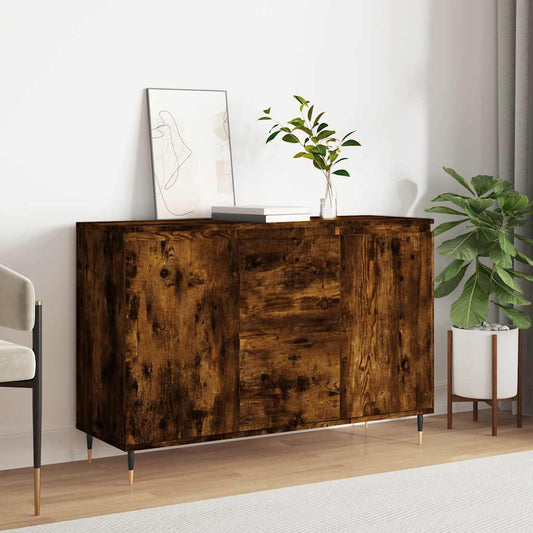 Credenza Rovere Fumo 101,5x35x70 cm in Legno Multistrato | homemem39
