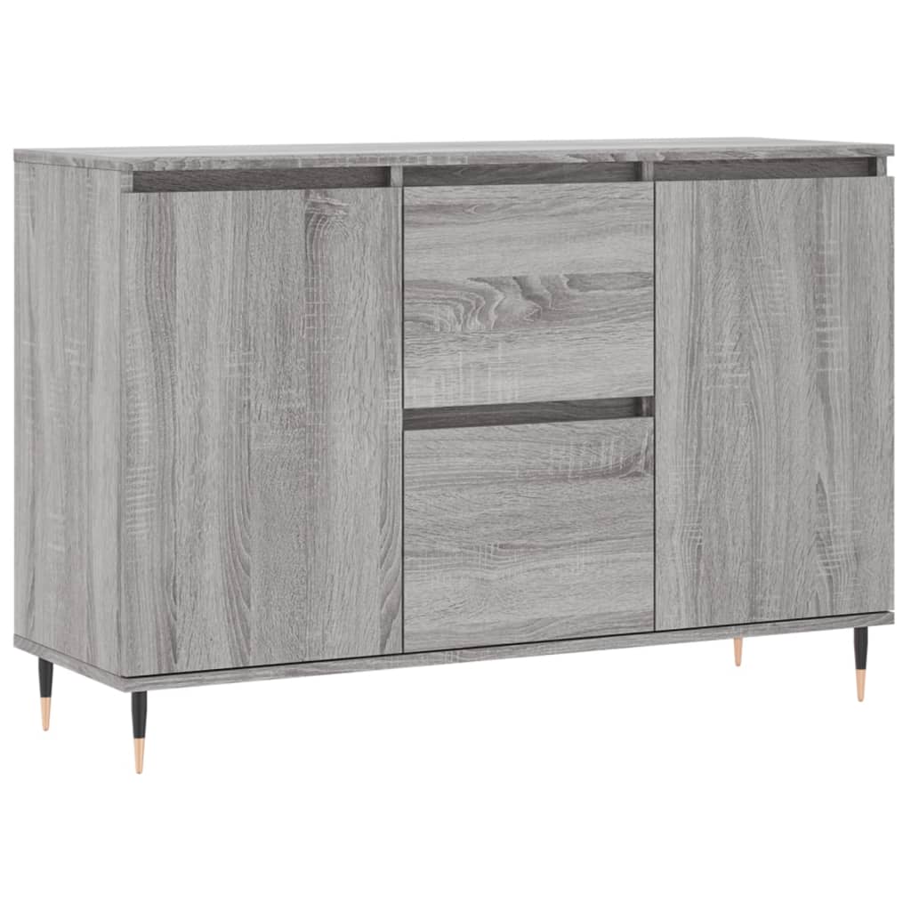 Credenza Grigio Sonoma 101,5x35x70 cm in Legno Multistrato - homemem39