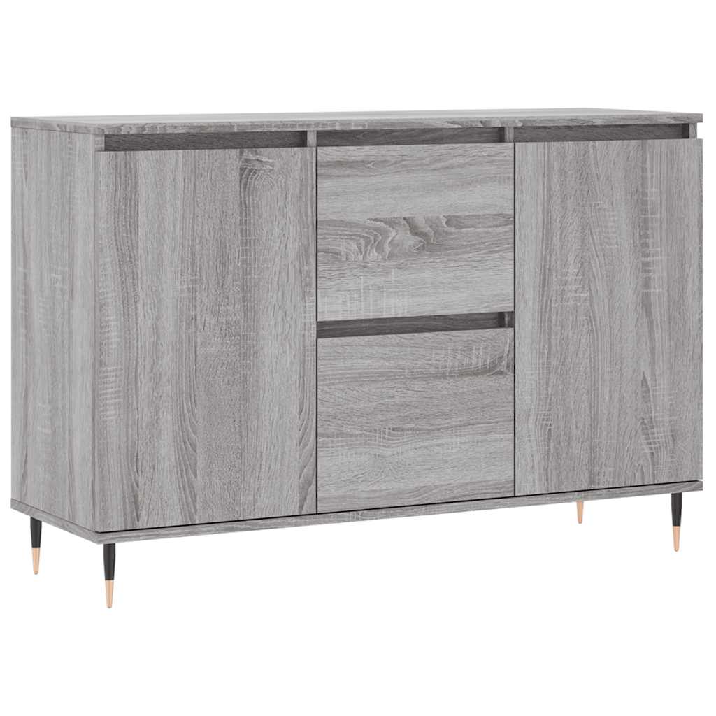 Credenza Grigio Sonoma 101,5x35x70 cm in Legno Multistrato