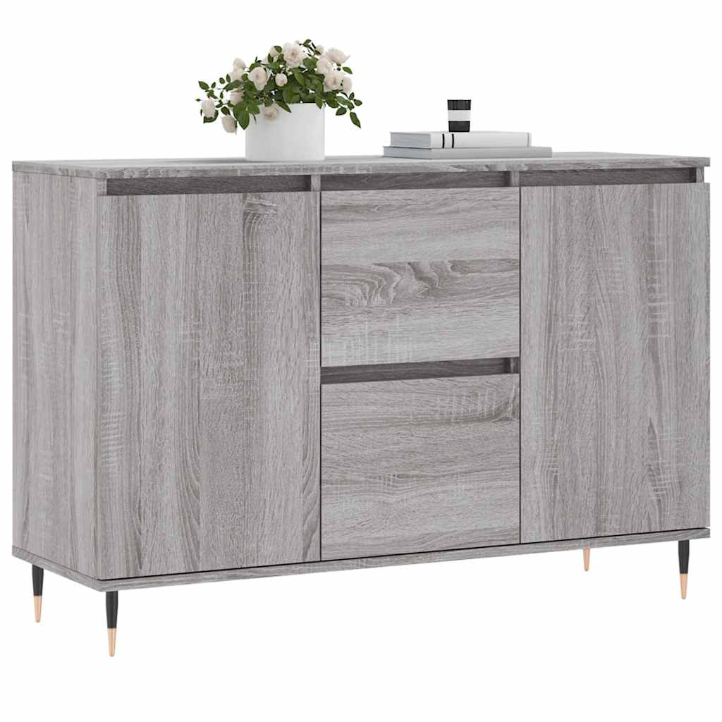 Credenza Grigio Sonoma 101,5x35x70 cm in Legno Multistrato