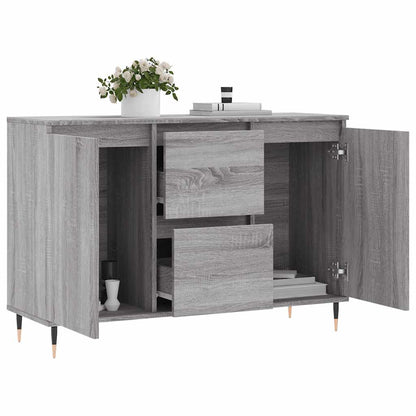 Credenza Grigio Sonoma 101,5x35x70 cm in Legno Multistrato