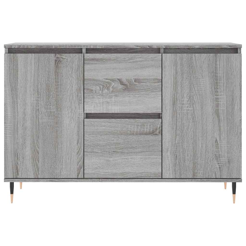 Credenza Grigio Sonoma 101,5x35x70 cm in Legno Multistrato
