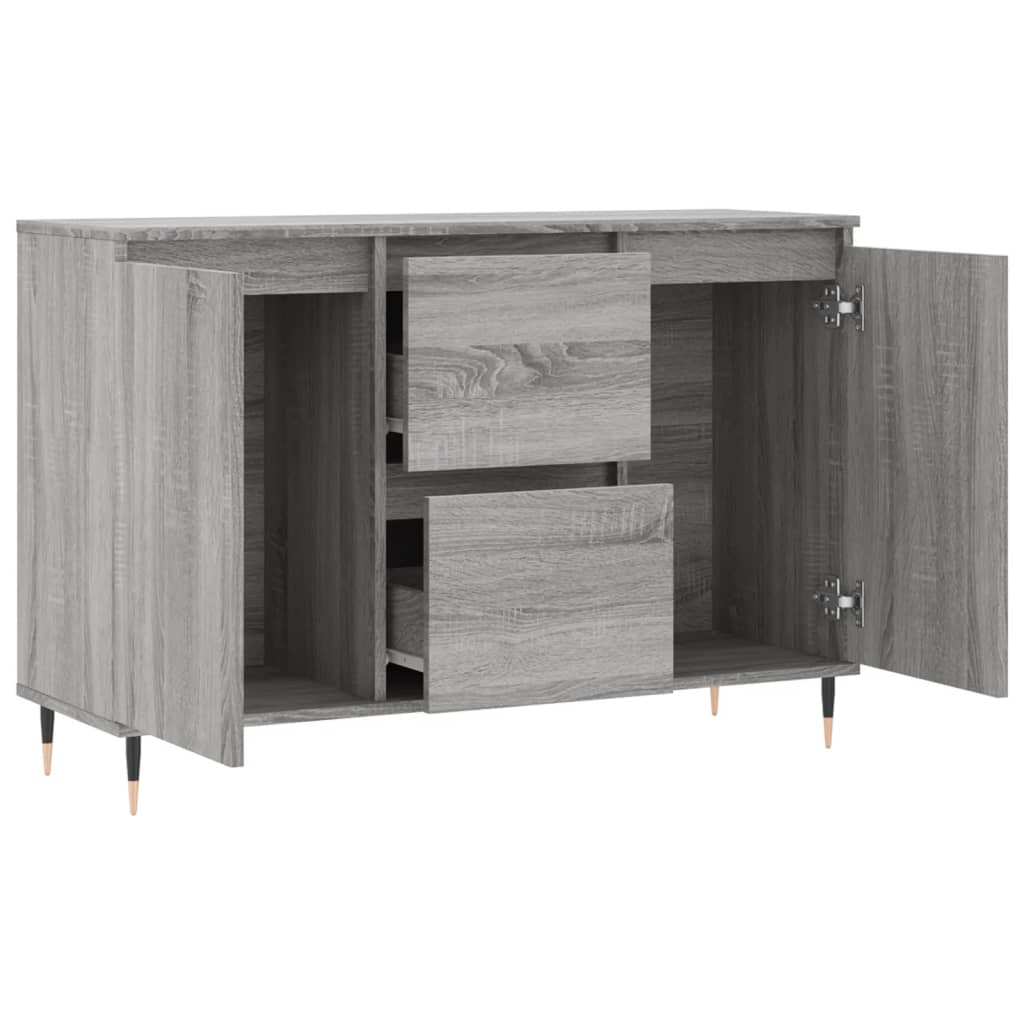 Credenza Grigio Sonoma 101,5x35x70 cm in Legno Multistrato - homemem39