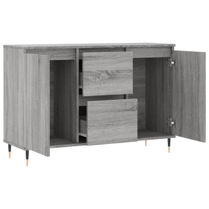 Credenza Grigio Sonoma 101,5x35x70 cm in Legno Multistrato - homemem39