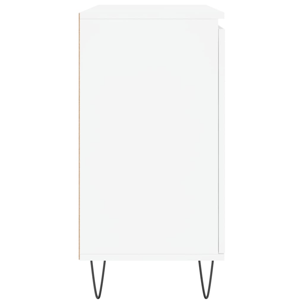 Credenza Bianca 101,5x35x70 cm in Legno Multistrato - homemem39