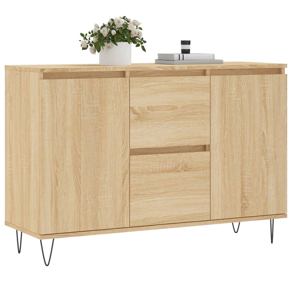 Credenza Rovere Sonoma 101,5x35x70 cm in Legno Multistrato - homemem39