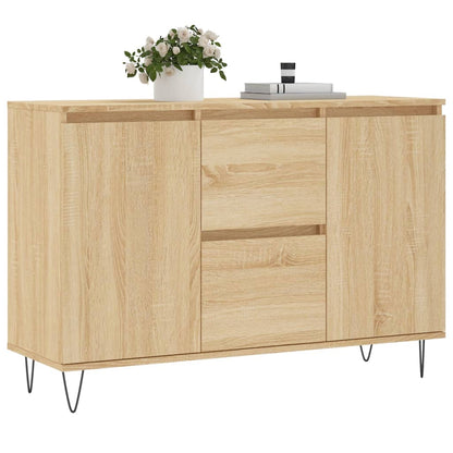 Credenza Rovere Sonoma 101,5x35x70 cm in Legno Multistrato - homemem39