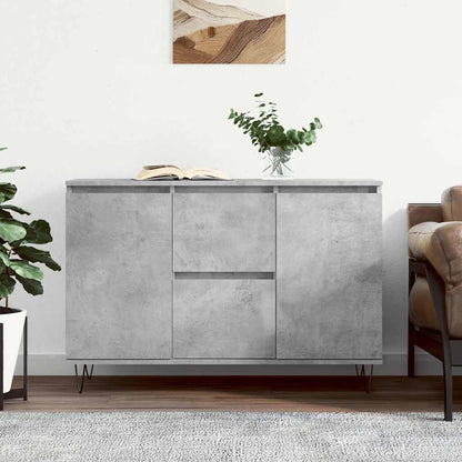 Credenza Grigio Cemento 101,5x35x70 cm in Legno Multistrato - homemem39