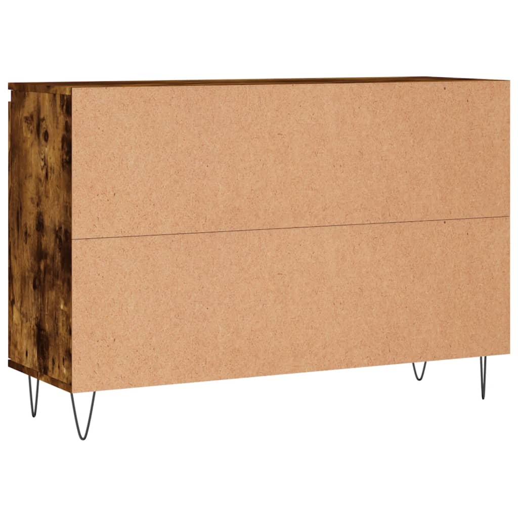 Credenza Rovere Fumo 101,5x35x70 cm in Legno Multistrato - homemem39
