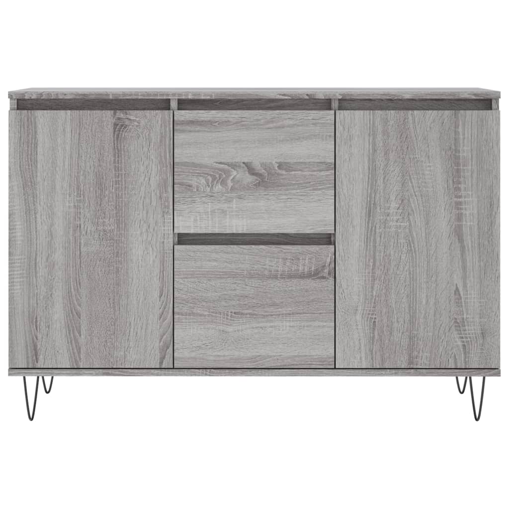 Credenza Grigio Sonoma 101,5x35x70 cm in Legno Multistrato - homemem39