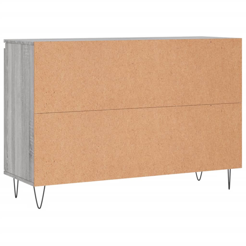 Credenza Grigio Sonoma 101,5x35x70 cm in Legno Multistrato - homemem39