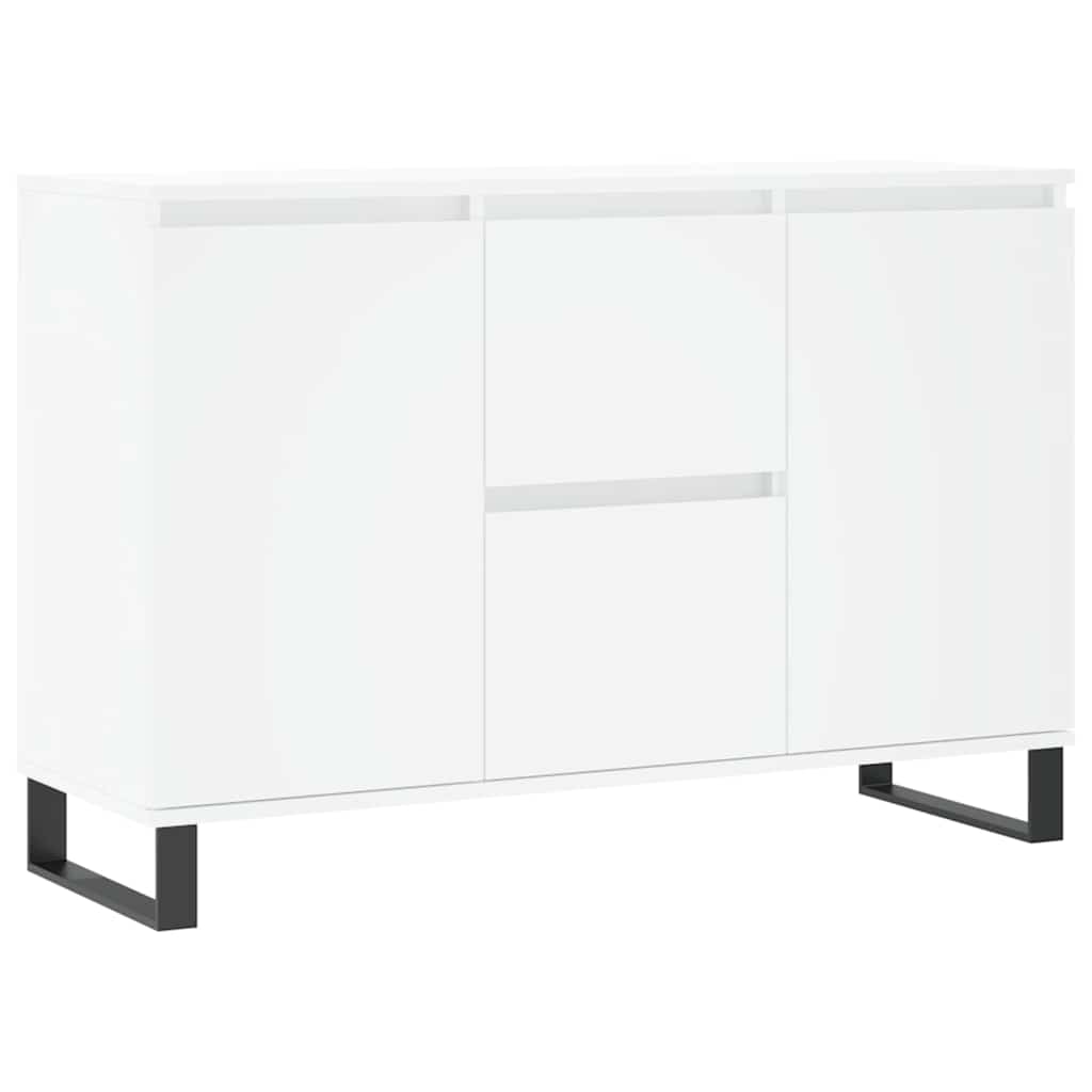 Credenza Bianca 101,5x35x70 cm in Legno Multistrato - homemem39