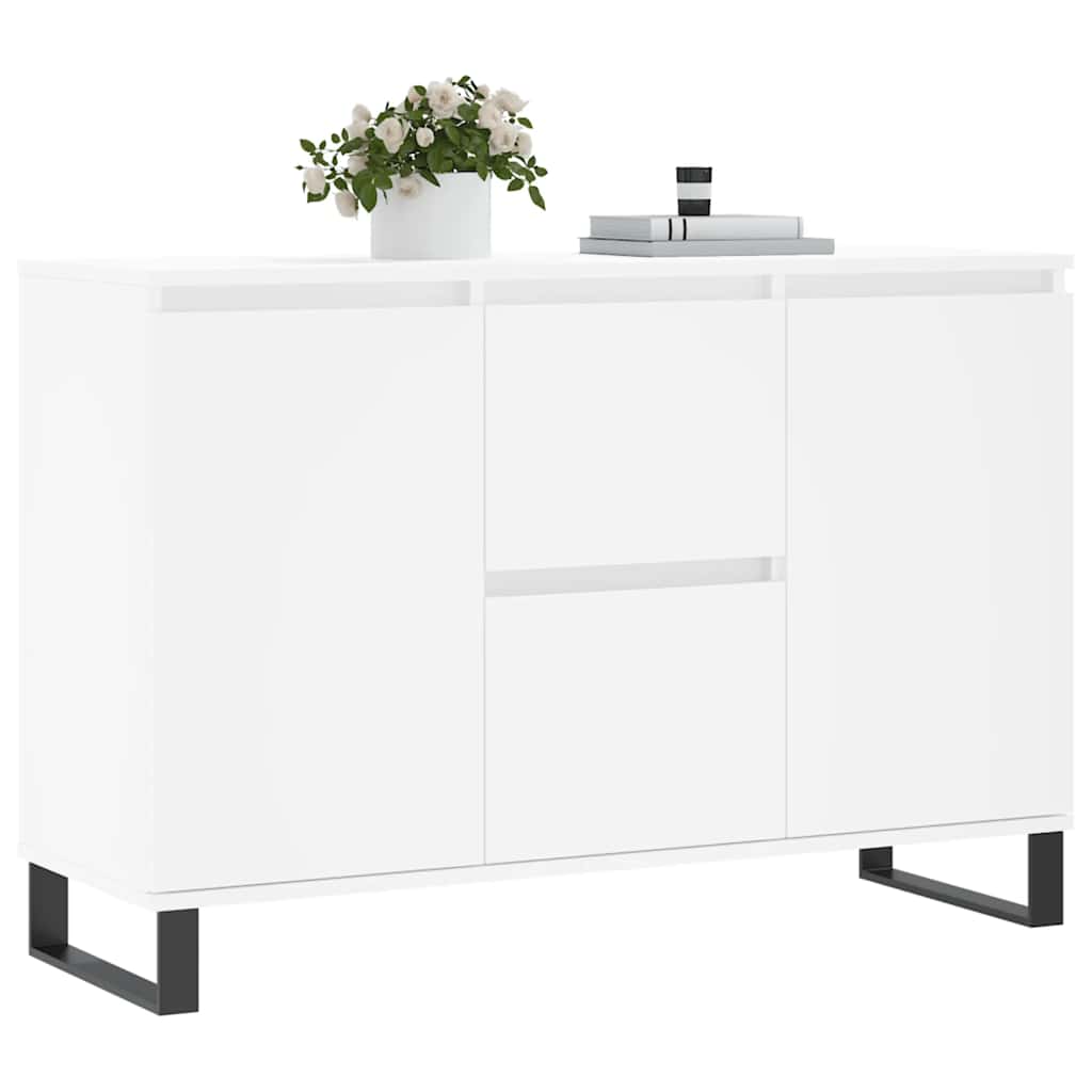 Credenza Bianca 101,5x35x70 cm in Legno Multistrato - homemem39