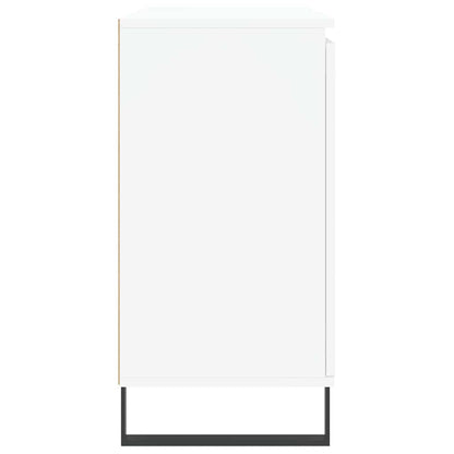Credenza Bianca 101,5x35x70 cm in Legno Multistrato - homemem39