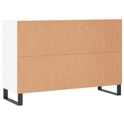 Credenza Bianca 101,5x35x70 cm in Legno Multistrato - homemem39