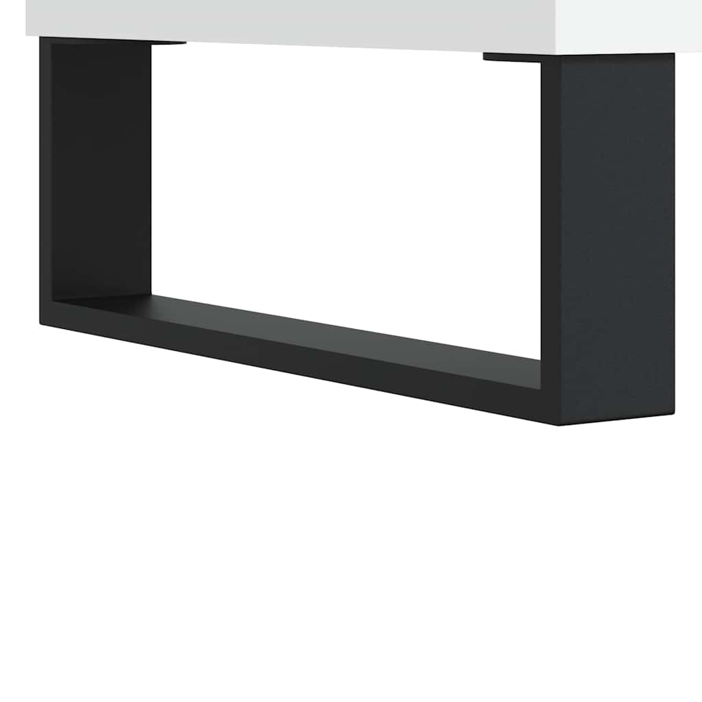 Credenza Bianca 101,5x35x70 cm in Legno Multistrato - homemem39
