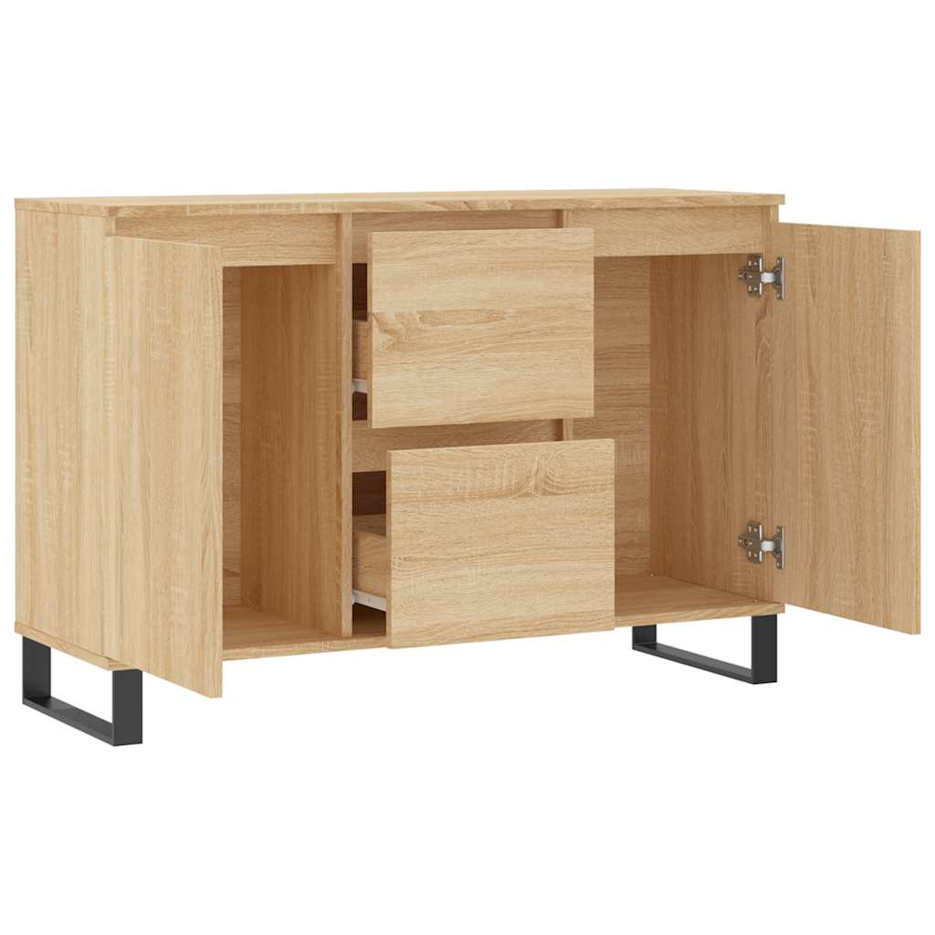 Credenza Rovere Sonoma 101,5x35x70 cm in Legno Multistrato - homemem39