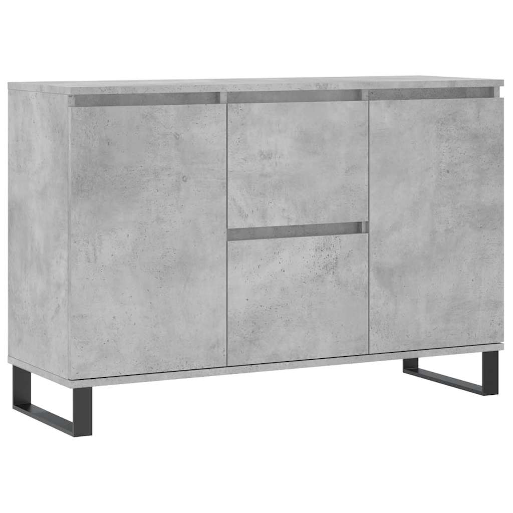 Credenza Grigio Cemento 101,5x35x70 cm in Legno Multistrato - homemem39