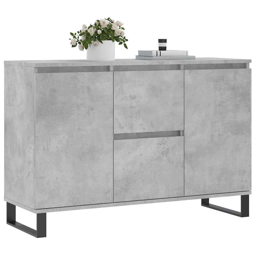 Credenza Grigio Cemento 101,5x35x70 cm in Legno Multistrato - homemem39