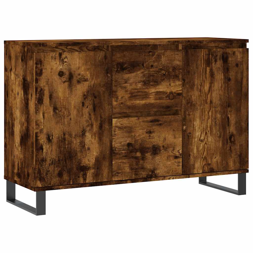 Credenza Rovere Fumo 101,5x35x70 cm in Legno Multistrato - homemem39