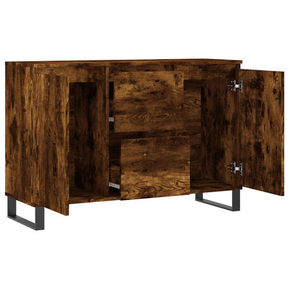 Credenza Rovere Fumo 101,5x35x70 cm in Legno Multistrato - homemem39