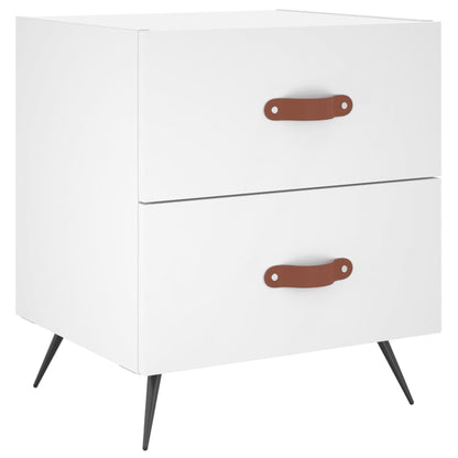 Comodini 2 pz Bianchi 40x35x47,5 cm in Legno Multistrato