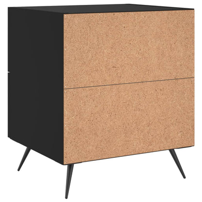 Comodini 2 pz Neri 40x35x47,5 cm in Legno Multistrato - homemem39