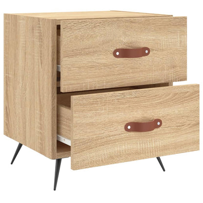 Comodini 2 pz Rovere Sonoma 40x35x47,5 cm in Legno Multistrato