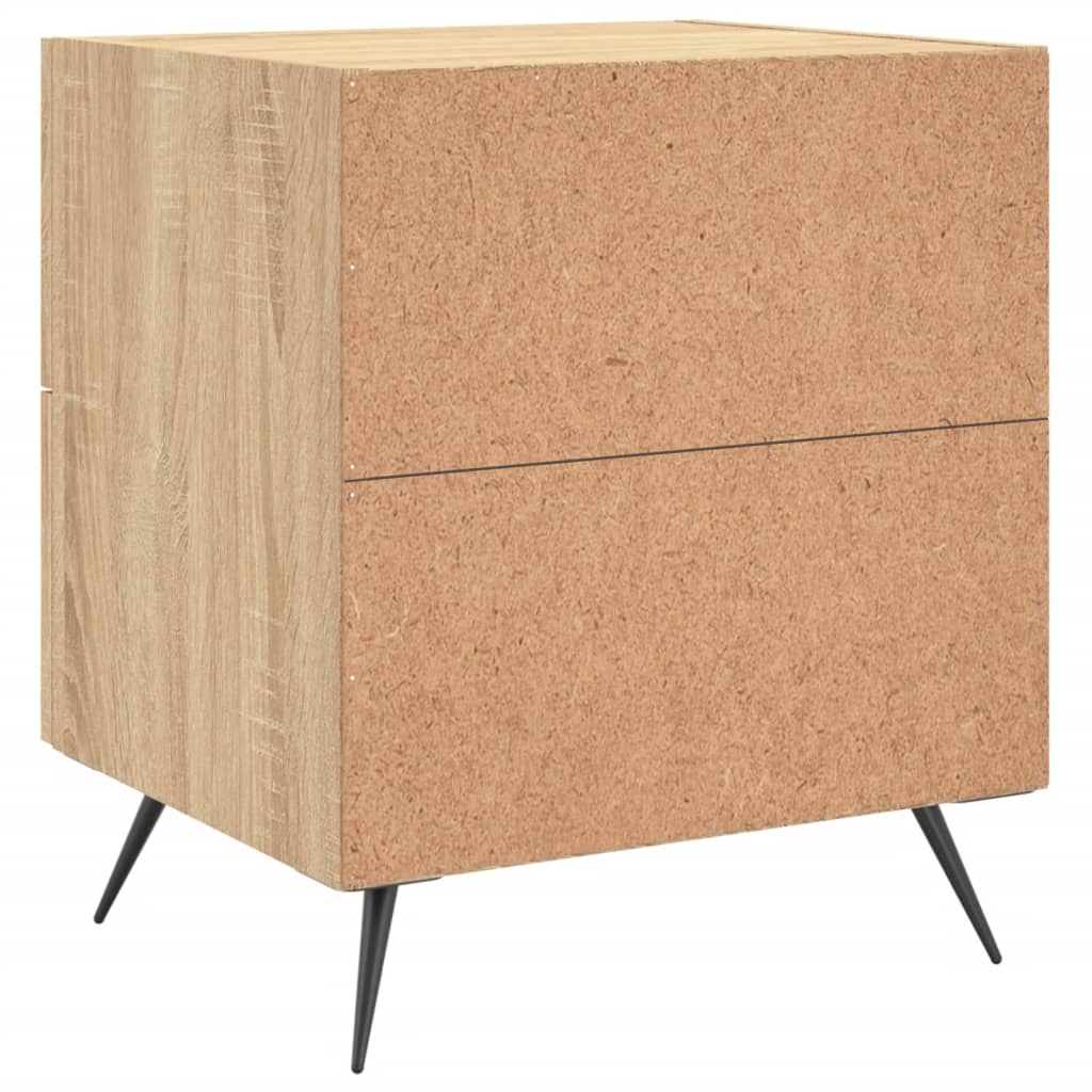 Comodini 2 pz Rovere Sonoma 40x35x47,5 cm in Legno Multistrato