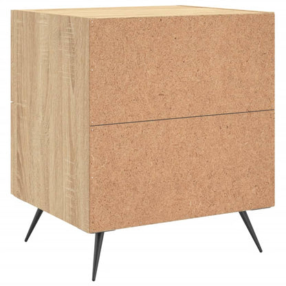 Comodini 2 pz Rovere Sonoma 40x35x47,5 cm in Legno Multistrato
