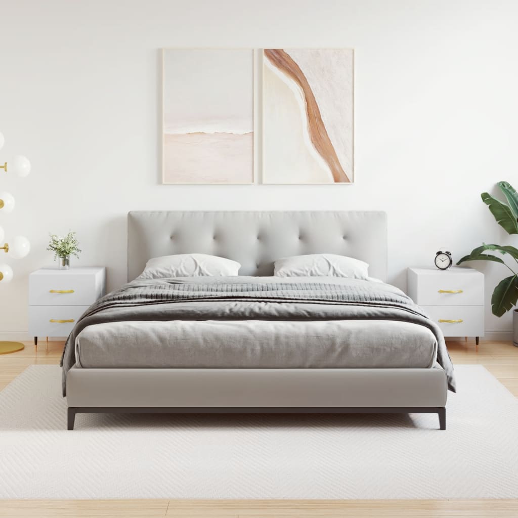 Comodini 2 pz Bianchi 40x35x47,5 cm in Legno Multistrato - homemem39