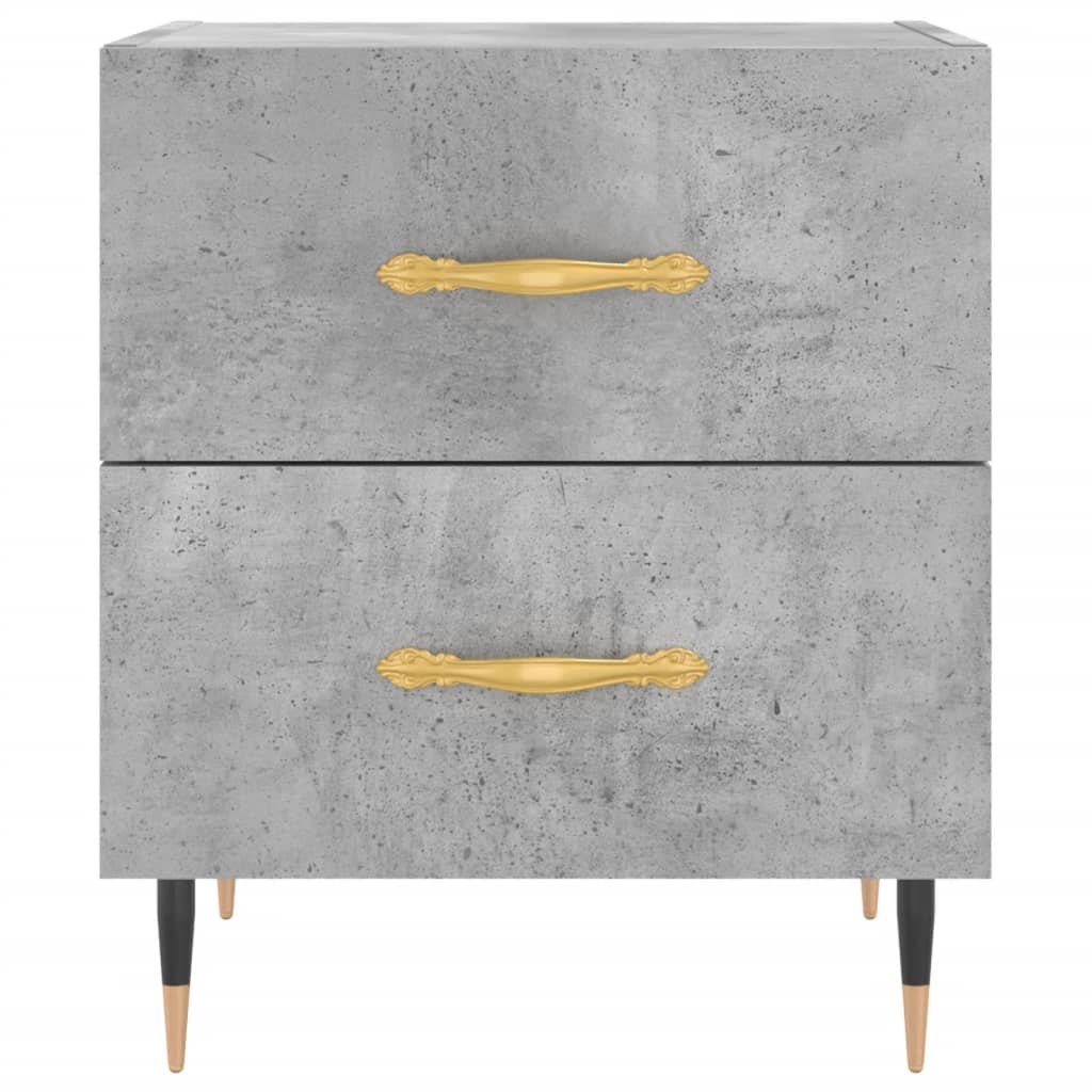 Comodino Grigio Cemento 40x35x47,5 cm in Legno Multistrato - homemem39