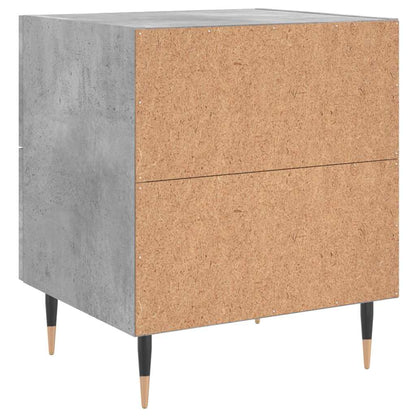 Comodini 2 pz Grigio Cemento 40x35x47,5 cm in Legno Multistrato
