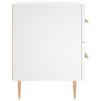 Comodino Bianco 40x35x47,5 cm in Legno Multistrato - homemem39