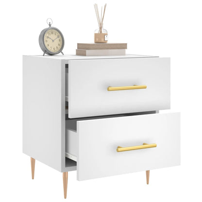 Comodini 2 pz Bianchi 40x35x47,5 cm in Legno Multistrato