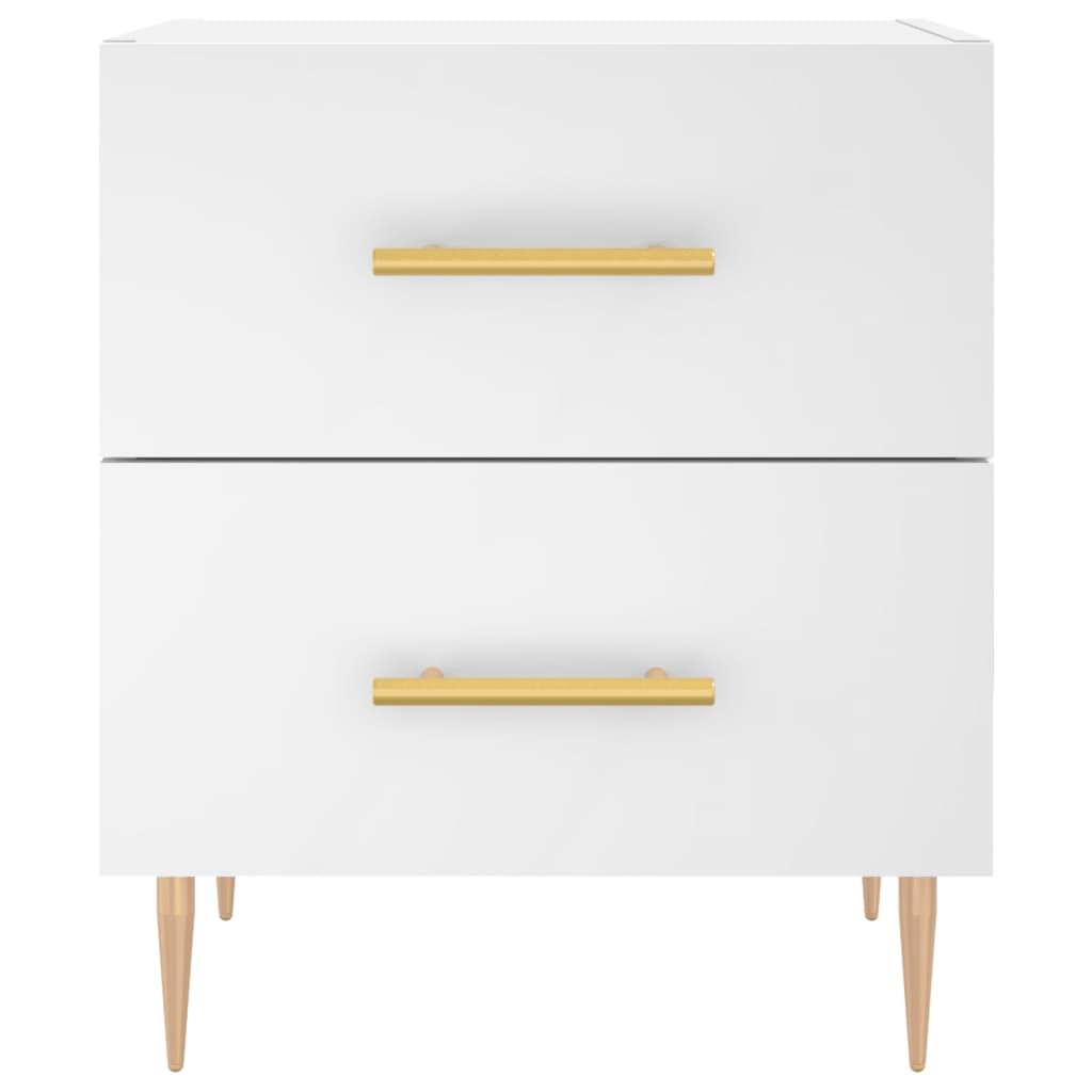 Comodini 2 pz Bianchi 40x35x47,5 cm in Legno Multistrato | homemem39
