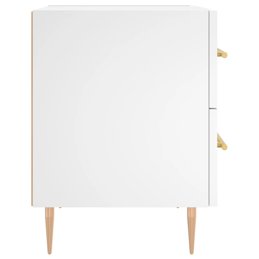 Comodini 2 pz Bianchi 40x35x47,5 cm in Legno Multistrato | homemem39