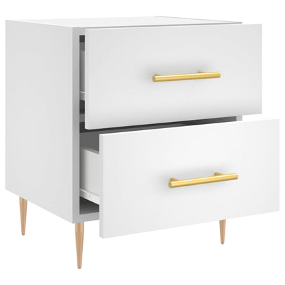Comodini 2 pz Bianchi 40x35x47,5 cm in Legno Multistrato