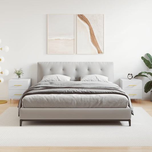Comodini 2 pz Bianchi 40x35x47,5 cm in Legno Multistrato | homemem39