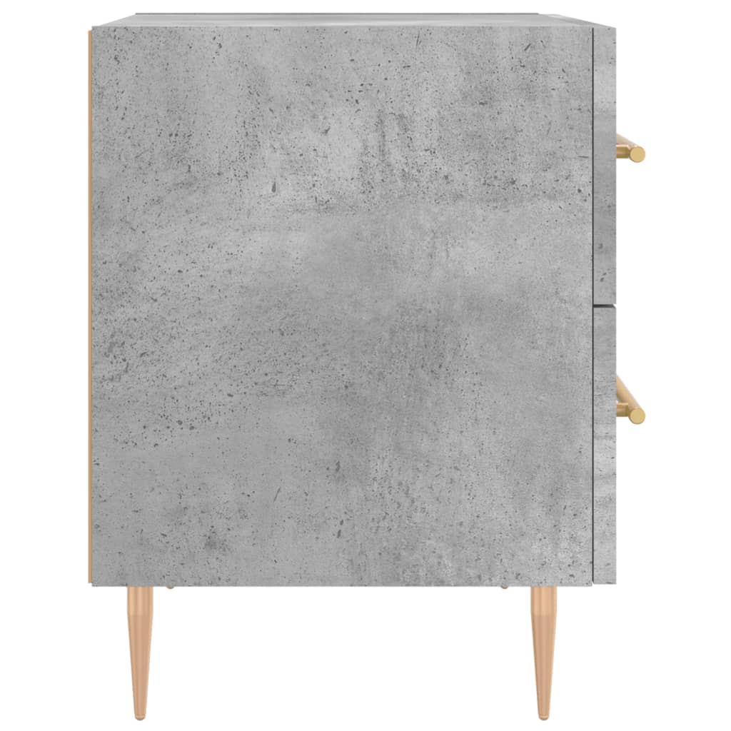 Comodini 2 pz Grigio Cemento 40x35x47,5 cm in Legno Multistrato