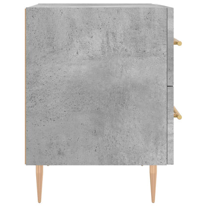 Comodini 2 pz Grigio Cemento 40x35x47,5 cm in Legno Multistrato