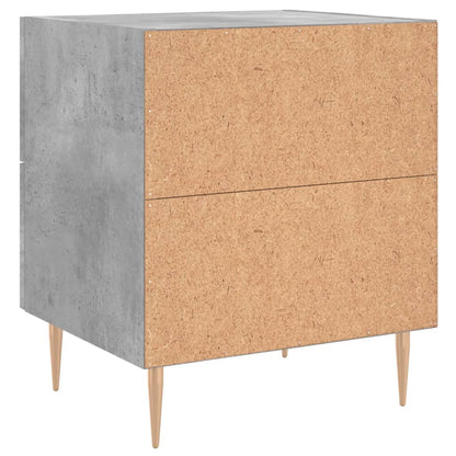 Comodini 2 pz Grigio Cemento 40x35x47,5 cm in Legno Multistrato