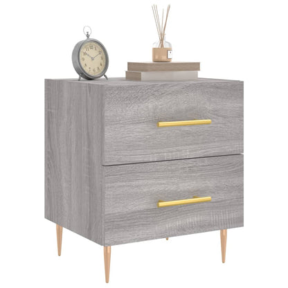 Comodino Grigio Sonoma 40x35x47,5 cm in Legno Multistrato - homemem39