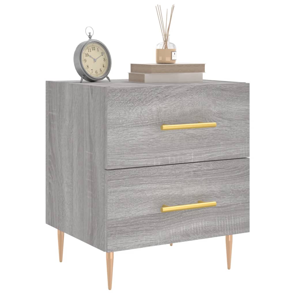 Comodini 2 pz Grigio Sonoma 40x35x47,5 cm in Legno Multistrato - homemem39
